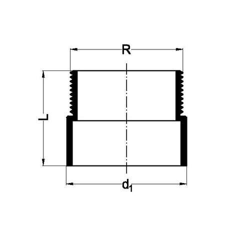 Male thread adaptor short