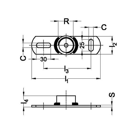 Mounting plate for anchor bracketFor fixing to wall